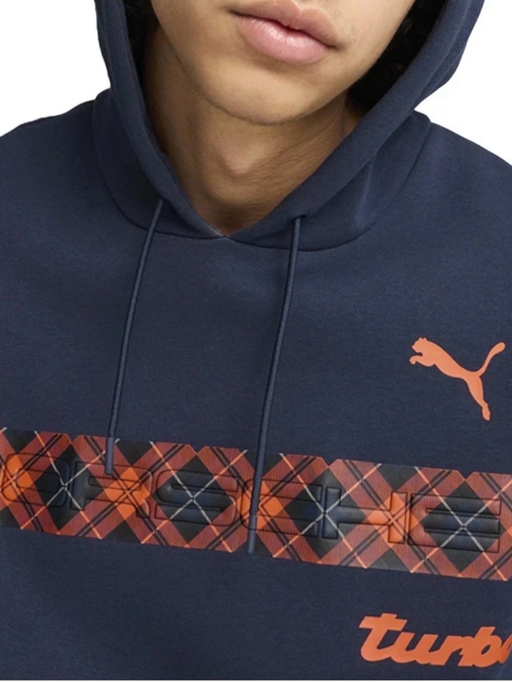 PUMA Porsche Legacy Statement Pullover Hoodie Mens Blue Casual 626366 Sz M